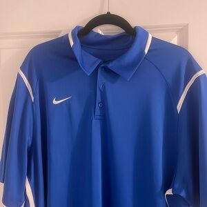 Men’s Nike Dry fit collared shirt - XL - Royal blue and white